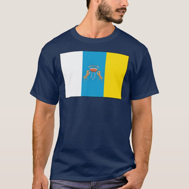 Camiseta de la bandera de las islas Canarias (Anverso)