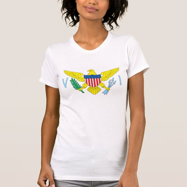 Camiseta de la bandera de las Islas Vírgenes de (Anverso)