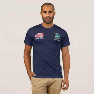 camiseta de la bandera de Liberia
