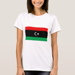 Camiseta de la bandera de Libia x mapa