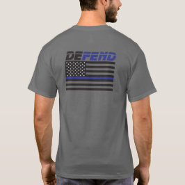 Camiseta de la bandera de línea azul de la policía