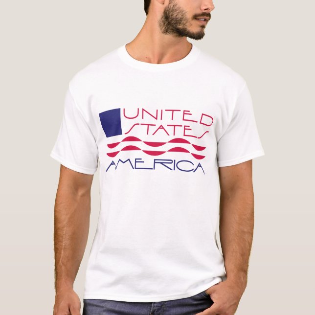Camiseta de la bandera de los Estados Unidos de (Anverso)