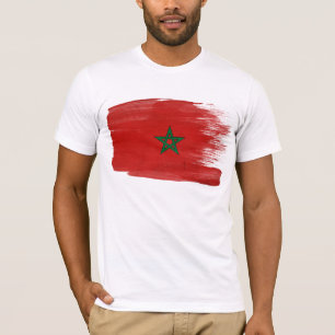 Camiseta de la bandera de Marruecos