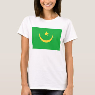 Camiseta de la bandera de Mauritania x mapa