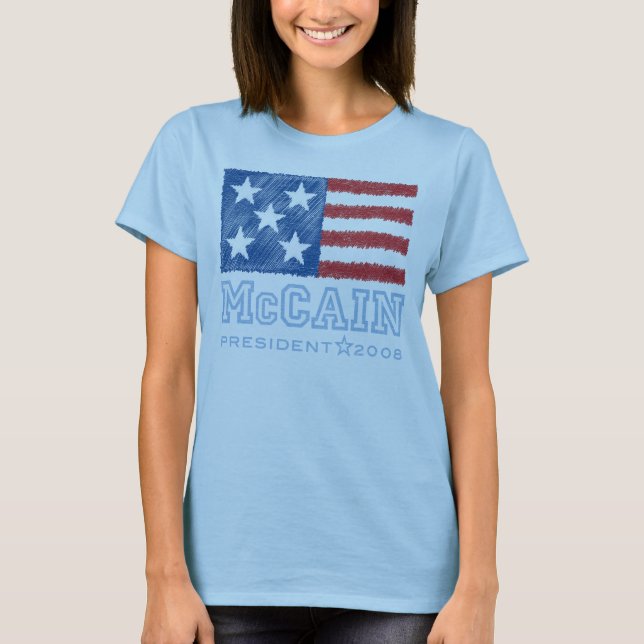 Camiseta de la bandera de McCAIN (Anverso)