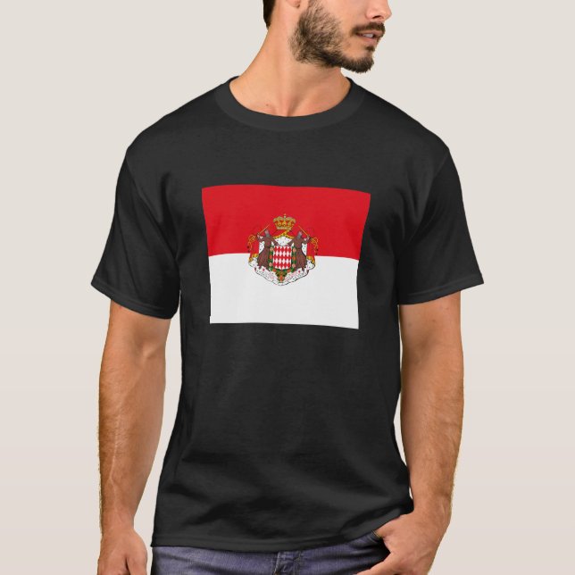 Camiseta de la bandera de Mónaco (Anverso)