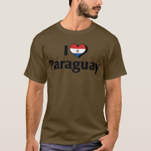 Camiseta de la bandera de Paraguay que amo