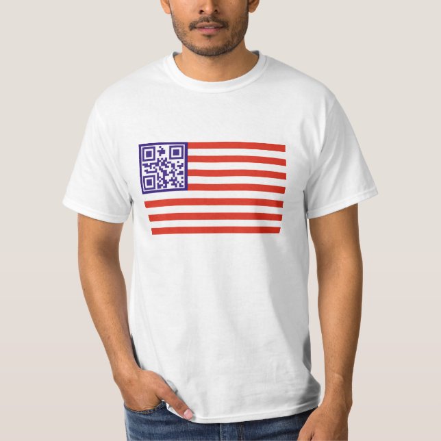 Camiseta de la bandera de QR (Google.com) (Anverso)