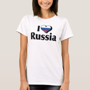 Camiseta de la bandera de Rusia que amo