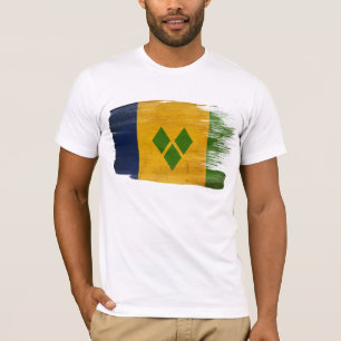 Camiseta de la bandera de San Vicente y las