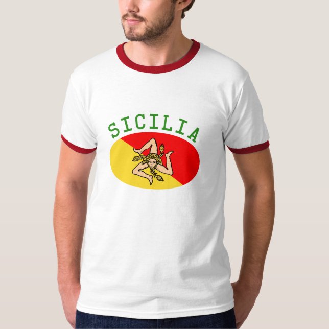 Camiseta de la bandera de Sicilia (Anverso)