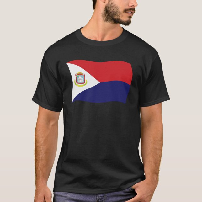 Camiseta de la bandera de Sint Maarten (Anverso)