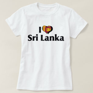 Camiseta de la bandera de Sri Lanka que amo