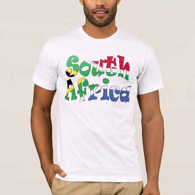 Camiseta de la bandera de Suráfrica (Anverso)