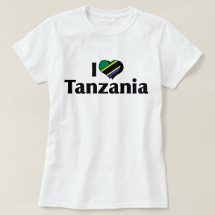 Camiseta de la bandera de Tanzania que amo