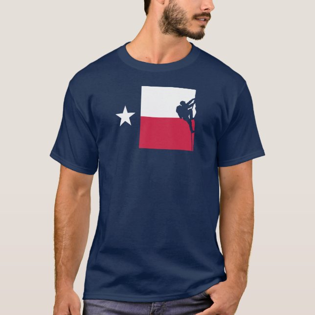 Camiseta de la bandera de Tejas - escalada (Anverso)