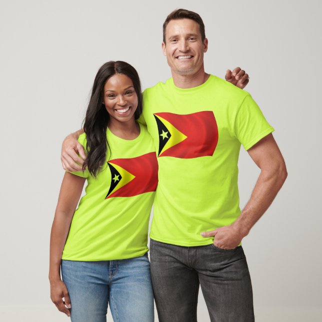 Camiseta de la bandera de Timor Oriental (Unisexo)