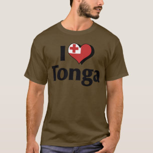 Camiseta de la bandera de Tonga que amo