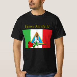 camiseta de la bandera de welsh