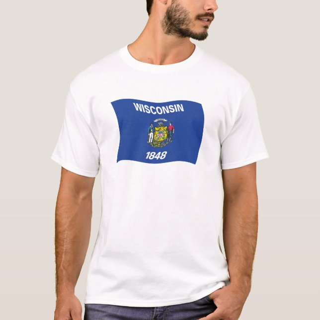 Camiseta de la bandera de Wisconsin (Anverso)