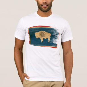 Camiseta de la bandera de Wyoming