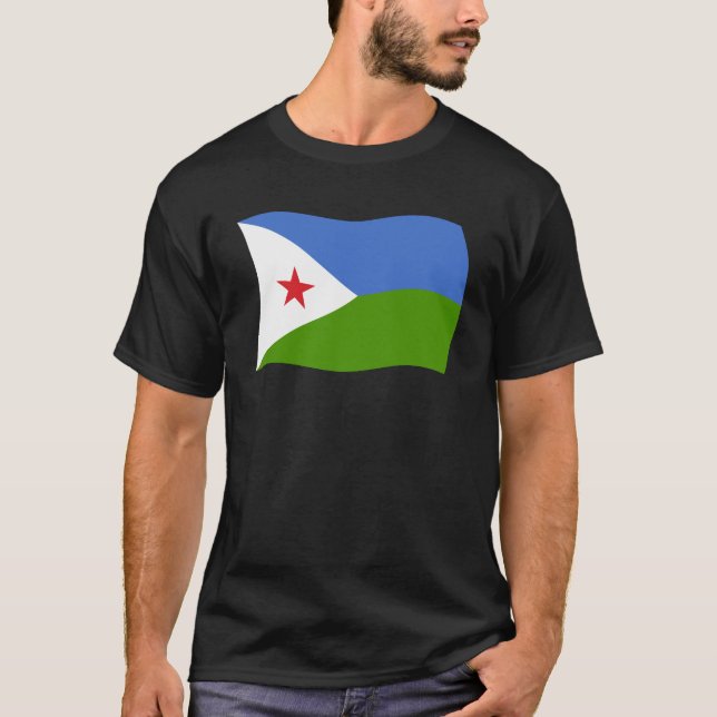 Camiseta de la bandera de Yibuti (Anverso)