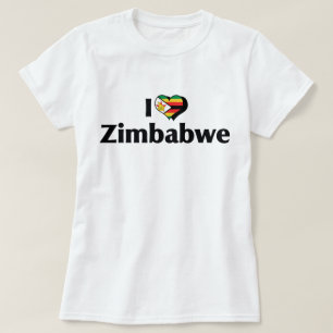 Camiseta de la bandera de Zimbabwe que amo