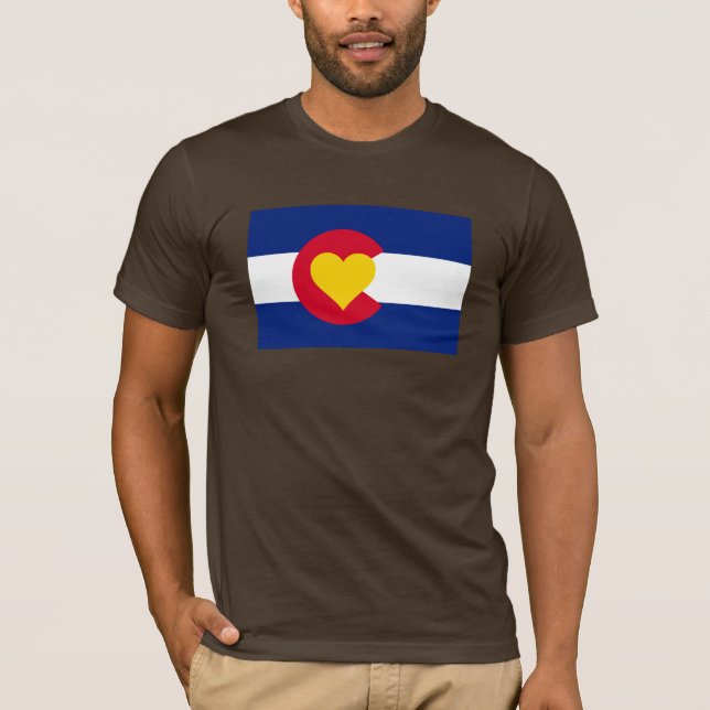 Camiseta de la bandera del amor de Colorado (Anverso)