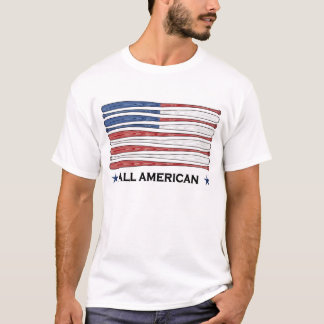 Camiseta de la bandera del béisbol