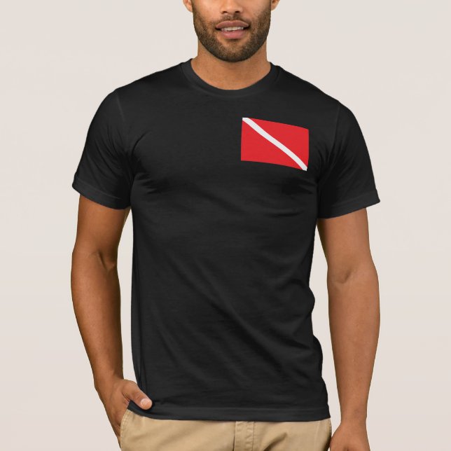 Camiseta de la bandera del buceador de SCUBA (Anverso)