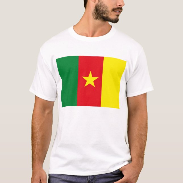 Camiseta de la bandera del Camerún (Anverso)