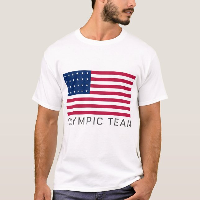 Camiseta de la bandera del EQUIPO OLÍMPICO (Anverso)