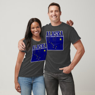 Camiseta de la bandera del estado de Alaska (con p
