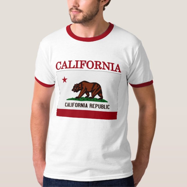 Camiseta de la bandera del estado de California (Anverso)