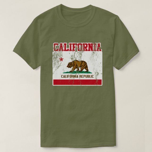 Camiseta de la bandera del estado de California (c (Diseño del anverso)