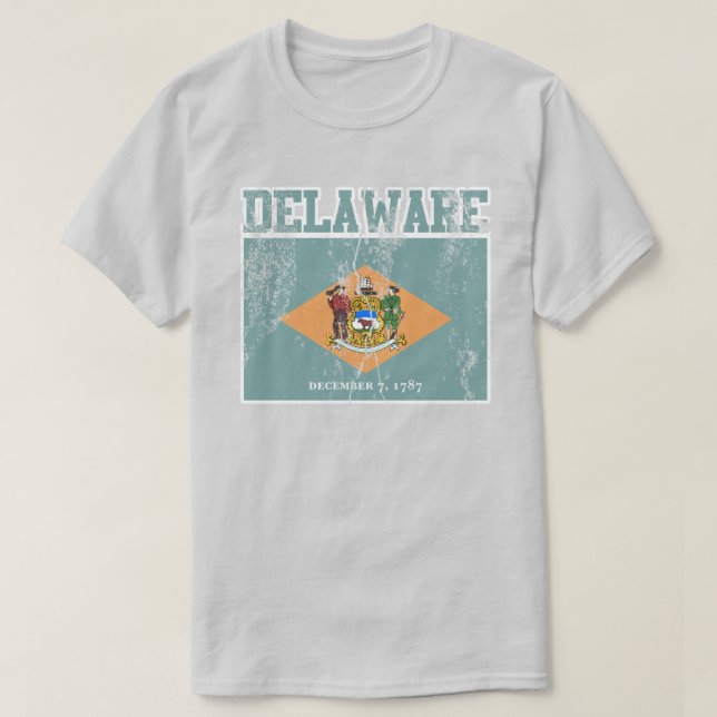 Camiseta de la bandera del estado de Delaware (con (Diseño del anverso)