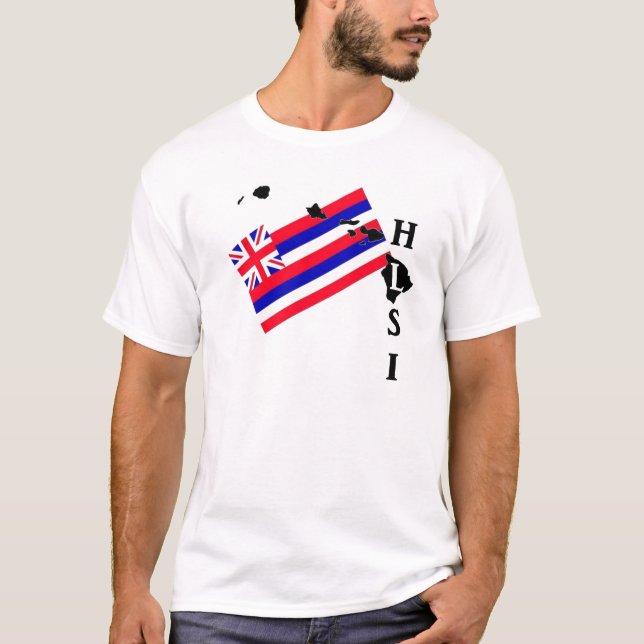Camiseta de la bandera del estado de la resaca HI (Anverso)