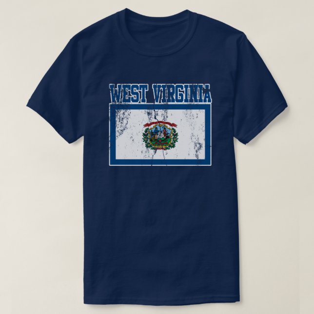 Camiseta de la bandera del estado de Virginia Occi (Diseño del anverso)