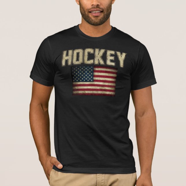 Camiseta de la bandera del hockey de los E.E.U.U. (Anverso)