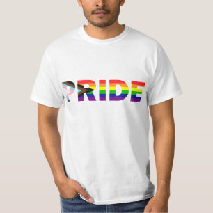 Camiseta de la bandera del orgullo del progreso