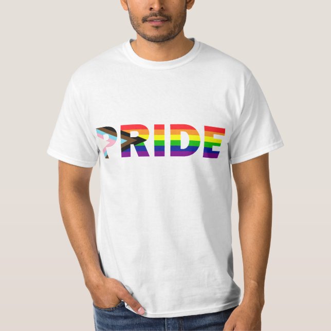Camiseta de la bandera del orgullo del progreso (Anverso)