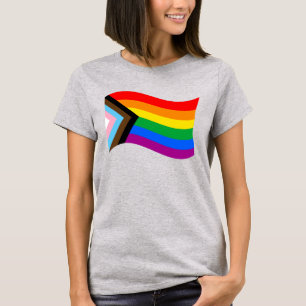 Camiseta de la bandera del orgullo progresivo ondu