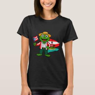 Camiseta de la bandera del sapo coqui de Puerto Ri