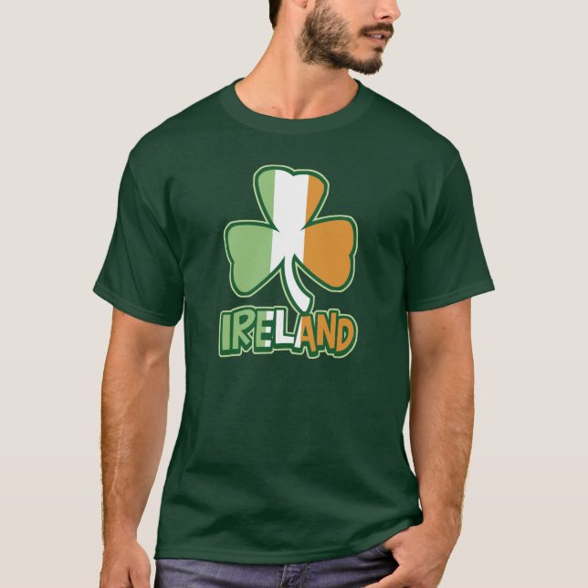 Camiseta de la bandera del trébol de Irlanda (Anverso)