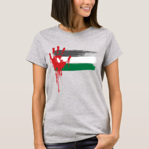 Camiseta de la bandera ensangrentada palestina – G