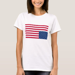 Camiseta de la bandera estadounidense al revés