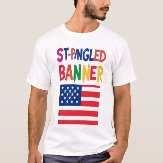 Camiseta de la bandera estadounidense con estrella