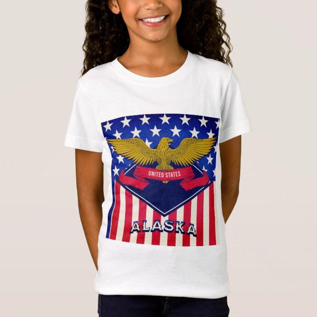 Camiseta de la bandera estadounidense de Alaska (Anverso)