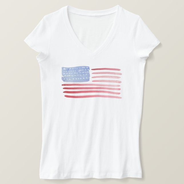 Camiseta de la bandera estadounidense de Estados U (Anverso del diseño)