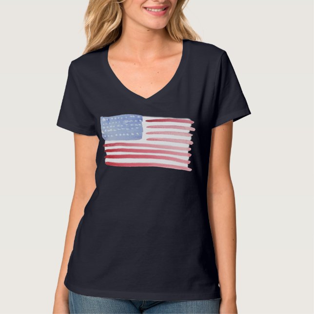 Camiseta de la bandera estadounidense de Estados U (Anverso)